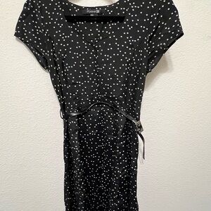 Forever 21 Black Dress with White Dots